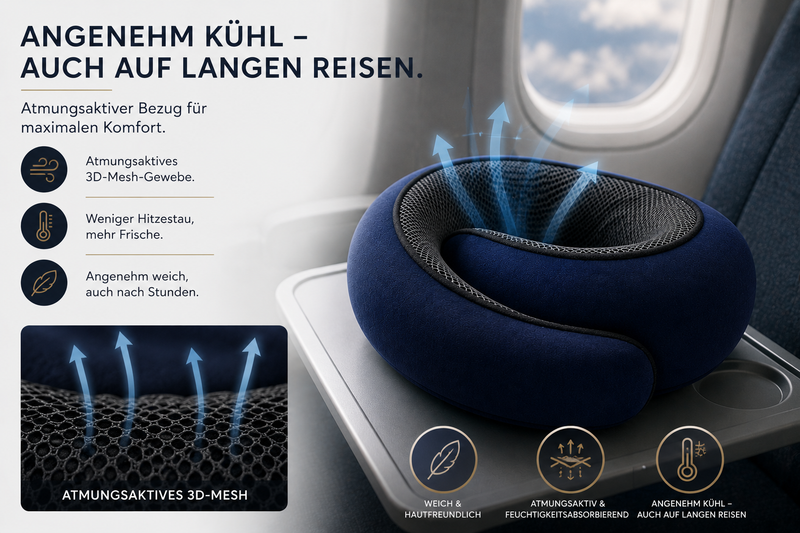Angenehm kühl – auch auf langen Reisen.